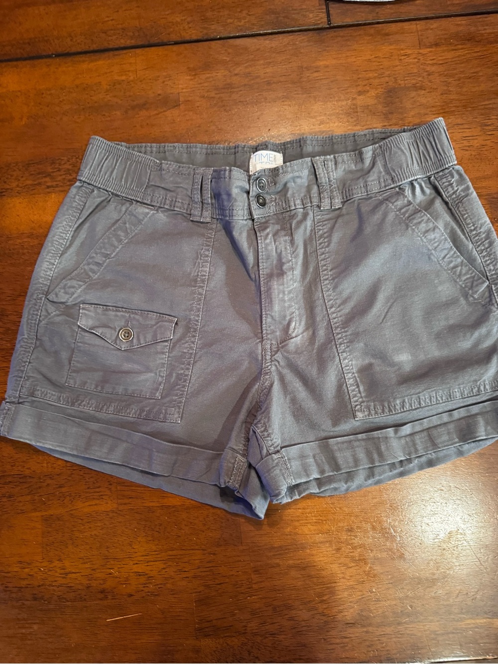 Time and Tru Grey Utility Cargo Shorts-XL